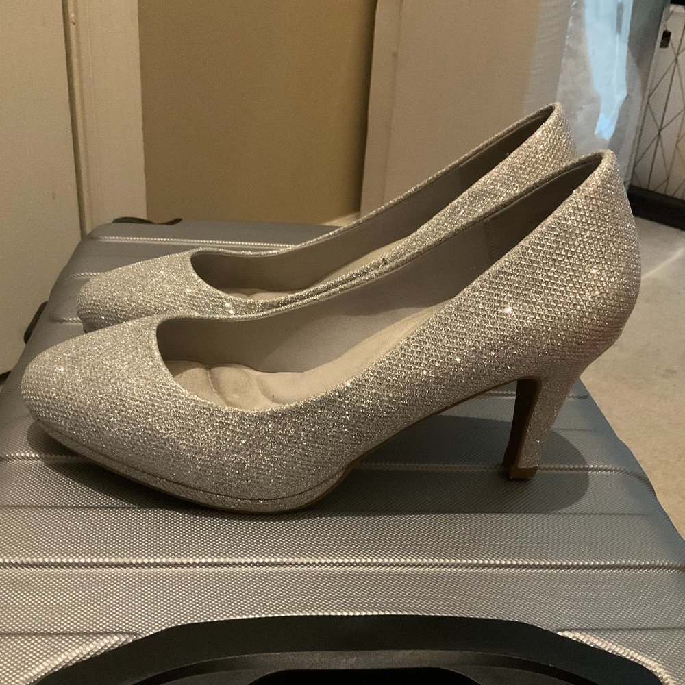 Silver Sparkle Heels